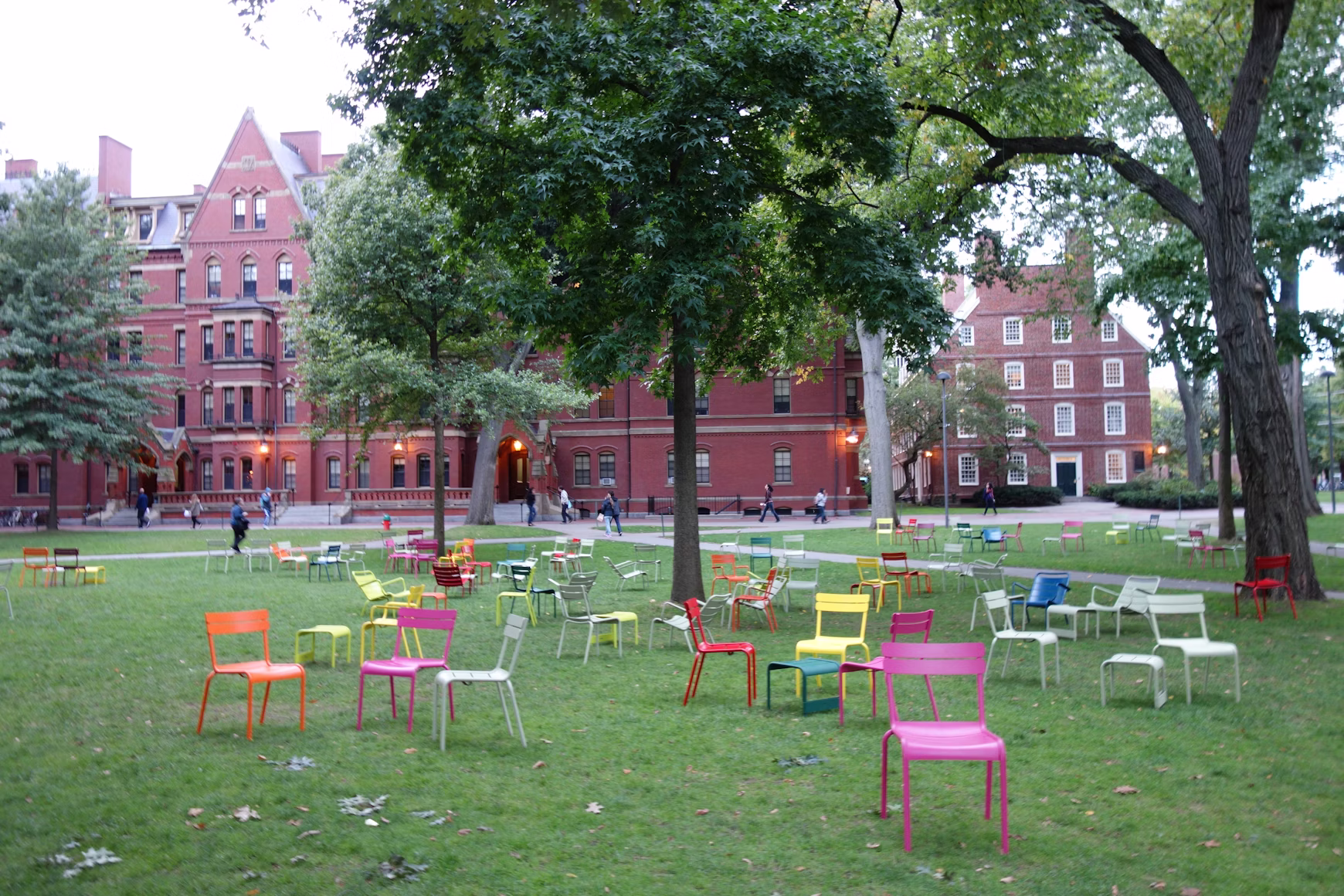 Harvard Yard at twilight